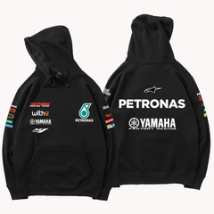 【薄手・裏起毛から選べる】バイカースタイル トップス レーシングチーム バックロゴ ユニセックス 長袖 パーカー