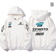 【薄手・裏起毛から選べる】バイカースタイル トップス バイクチーム風 エンブレム4タイプ ユニセックス 長袖 パーカー