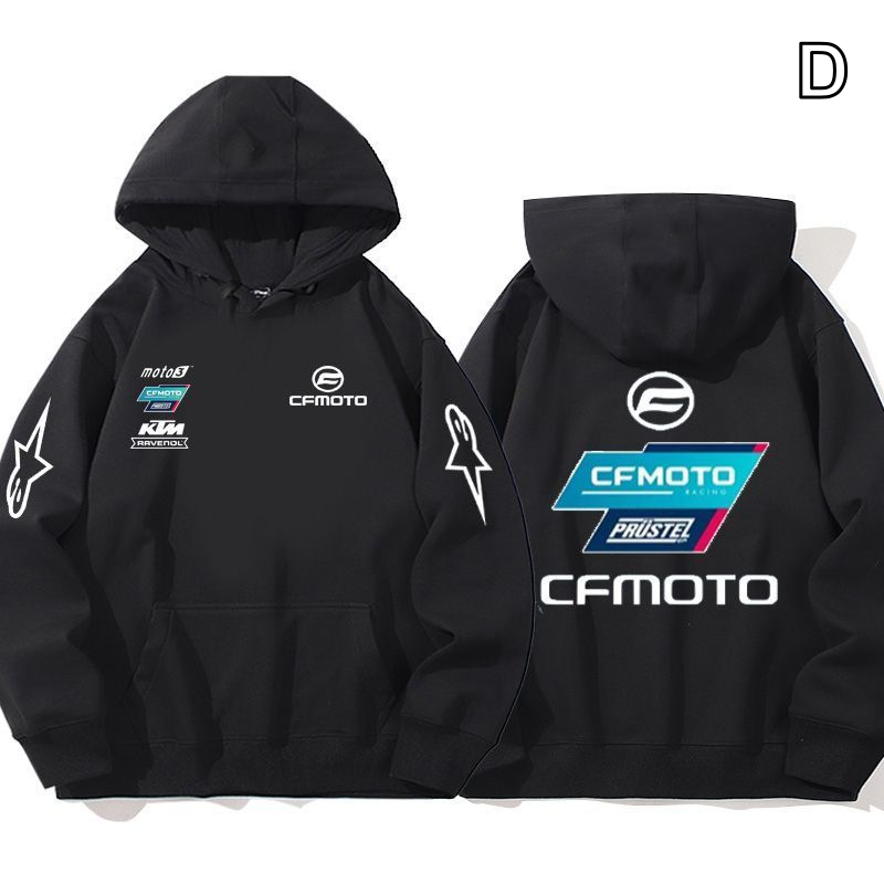 【薄手・裏起毛から選べる】バイカースタイル トップス バイクチーム風 エンブレム4タイプ ユニセックス 長袖 パーカー