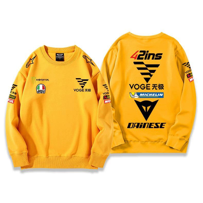 【薄手・裏起毛から選べる】バイカースタイル トップス モーターサイクル レーシングロゴ ユニセックス 長袖 スウェット