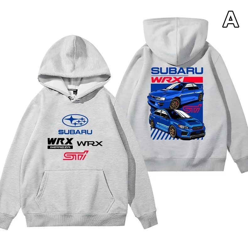 【薄手・裏起毛から選べる】バイカースタイル トップス ラリーカー モータースポーツプリント ユニセックス 長袖 パーカー