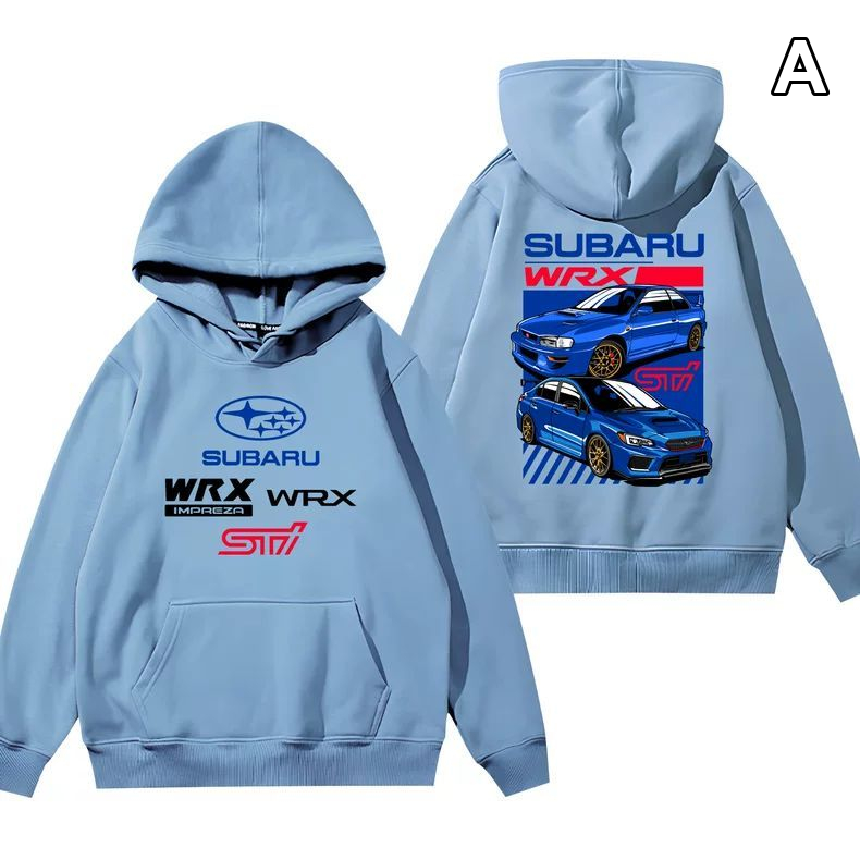 【薄手・裏起毛から選べる】バイカースタイル トップス ラリーカー モータースポーツプリント ユニセックス 長袖 パーカー