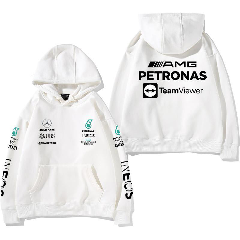 【薄手・裏起毛から選べる】バイカースタイル トップス レーシングチーム レタリングバック ユニセックス 長袖 パーカー