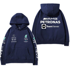 【薄手・裏起毛から選べる】バイカースタイル トップス レーシングチーム レタリングバック ユニセックス 長袖 パーカー