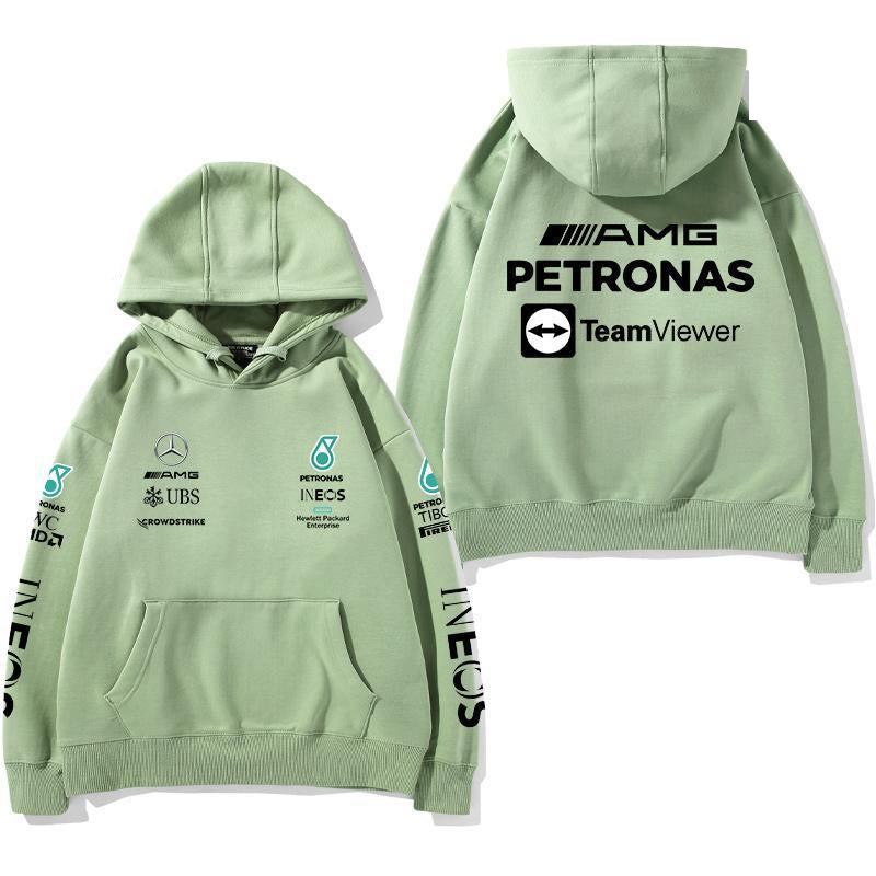 【薄手・裏起毛から選べる】バイカースタイル トップス レーシングチーム レタリングバック ユニセックス 長袖 パーカー