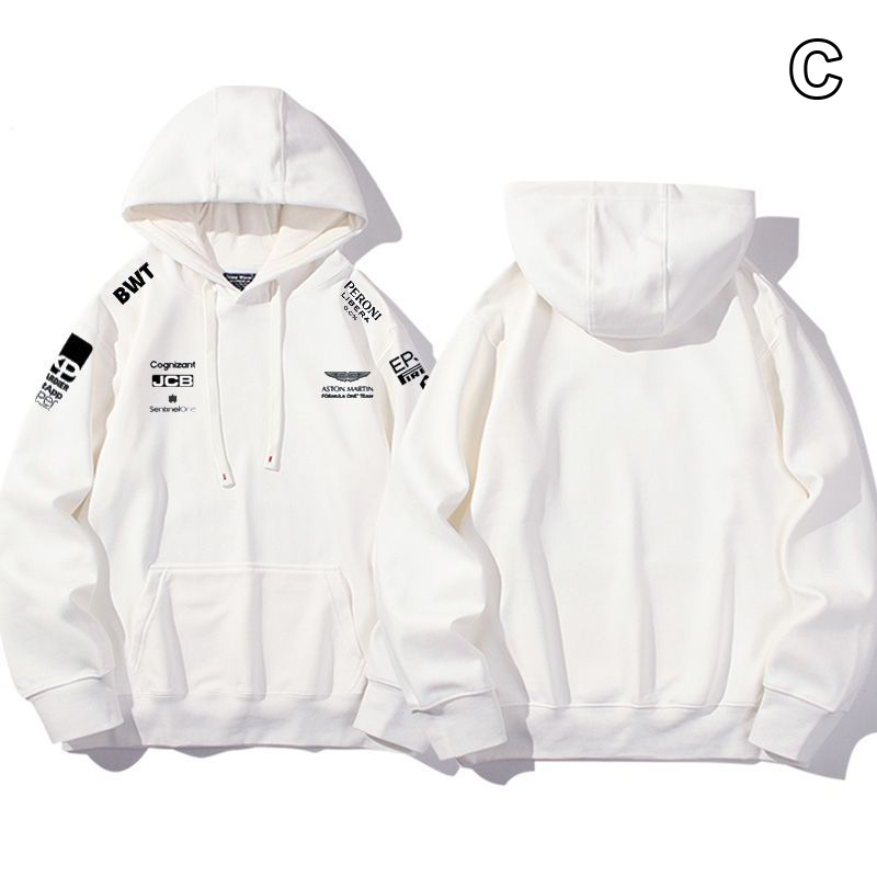 【薄手・裏起毛から選べる】バイカースタイル トップス レーシングチーム エンブレムプリント ユニセックス 長袖 パーカー