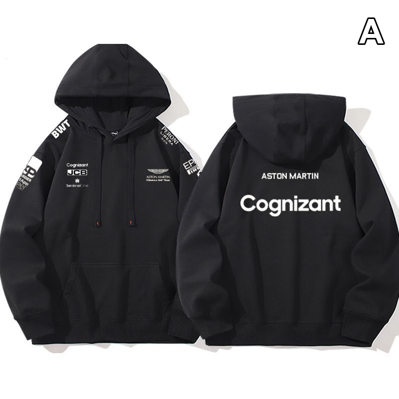 【薄手・裏起毛から選べる】バイカースタイル トップス レーシングチーム エンブレムプリント ユニセックス 長袖 パーカー