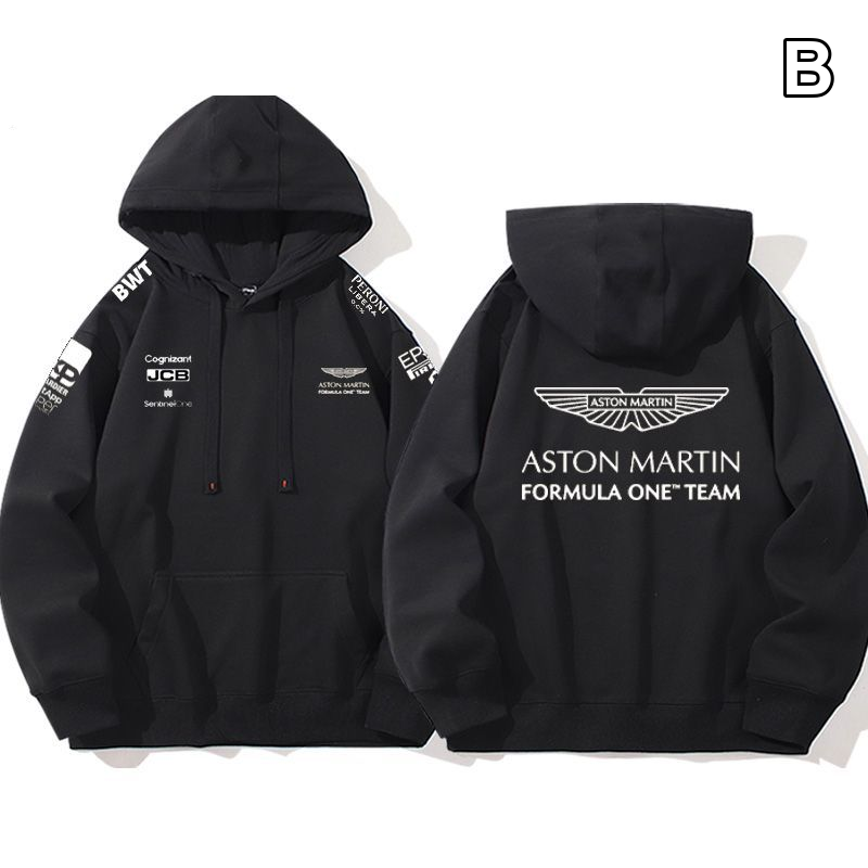 【薄手・裏起毛から選べる】バイカースタイル トップス レーシングチーム エンブレムプリント ユニセックス 長袖 パーカー