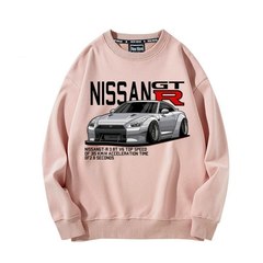 【薄手・裏起毛から選べる】バイカースタイル トップス スポーツカー フロントグラフィック ユニセックス 長袖 スウェット