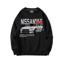 【薄手・裏起毛から選べる】バイカースタイル トップス スポーツカー フロントグラフィック ユニセックス 長袖 スウェット
