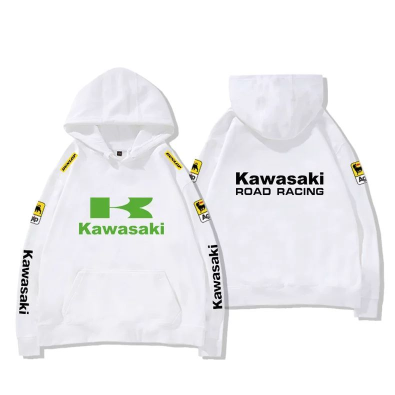 【薄手・裏起毛から選べる】バイカースタイル トップス レーシングロゴ スリーブレタリング ユニセックス 長袖 パーカー