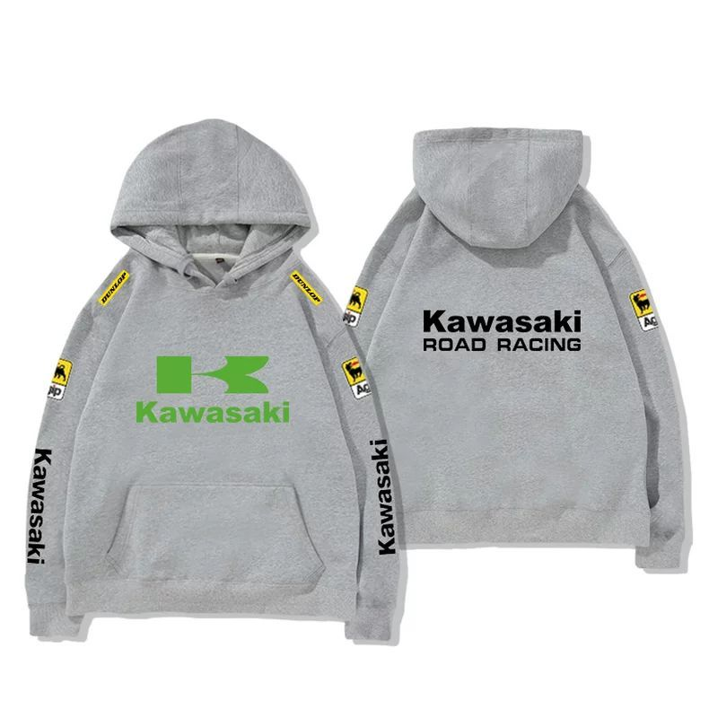 【薄手・裏起毛から選べる】バイカースタイル トップス レーシングロゴ スリーブレタリング ユニセックス 長袖 パーカー