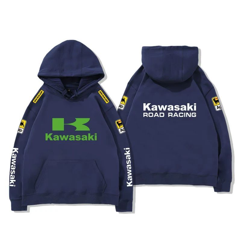 【薄手・裏起毛から選べる】バイカースタイル トップス レーシングロゴ スリーブレタリング ユニセックス 長袖 パーカー