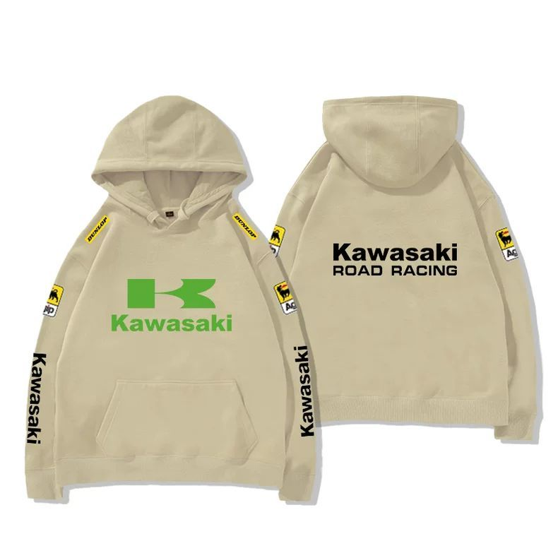 【薄手・裏起毛から選べる】バイカースタイル トップス レーシングロゴ スリーブレタリング ユニセックス 長袖 パーカー