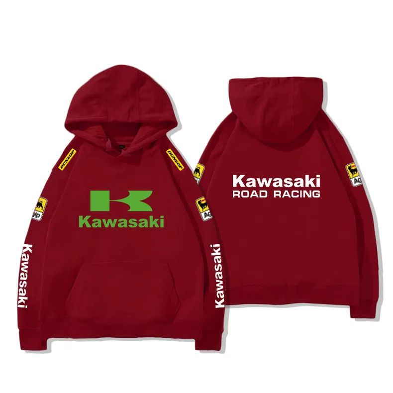 【薄手・裏起毛から選べる】バイカースタイル トップス レーシングロゴ スリーブレタリング ユニセックス 長袖 パーカー