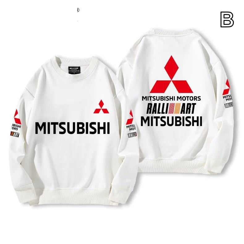 【薄手・裏起毛から選べる】バイカースタイル トップス ラリーロゴ レーシングプリント ユニセックス 長袖 スウェット