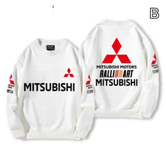 【薄手・裏起毛から選べる】バイカースタイル トップス ラリーロゴ レーシングプリント ユニセックス 長袖 スウェット