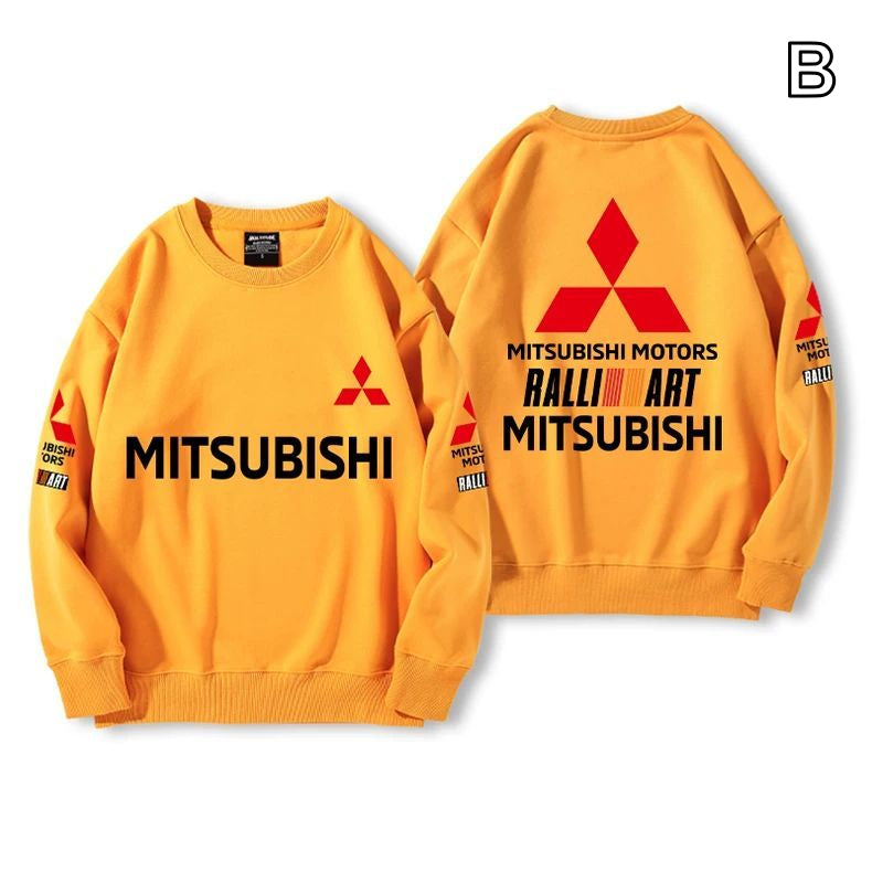 【薄手・裏起毛から選べる】バイカースタイル トップス ラリーロゴ レーシングプリント ユニセックス 長袖 スウェット