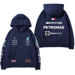 【薄手・裏起毛から選べる】バイカースタイル トップス レーシングチーム ロゴバックプリント ユニセックス 長袖 パーカー