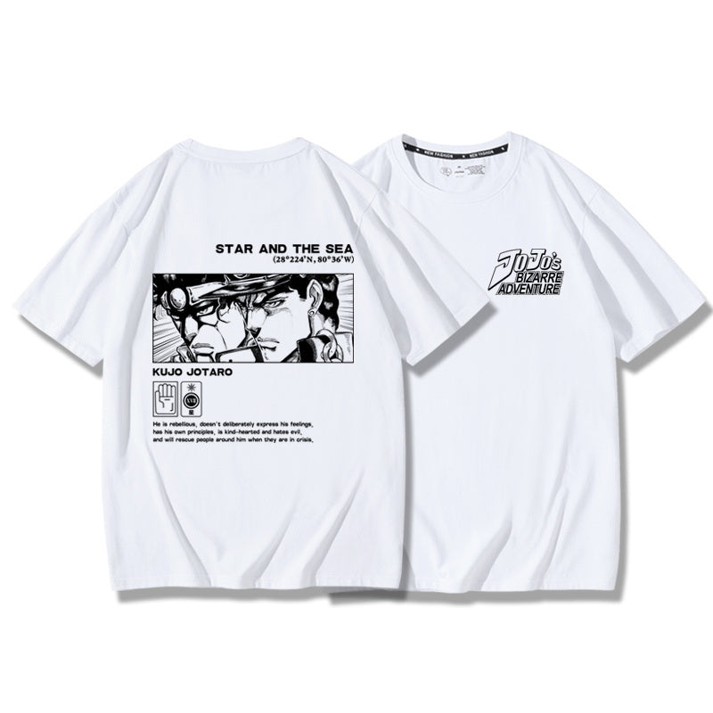 スタンド使い イラスト トップス STAR AND THE SEA  ユニセックス 半袖 Ｔシャツ