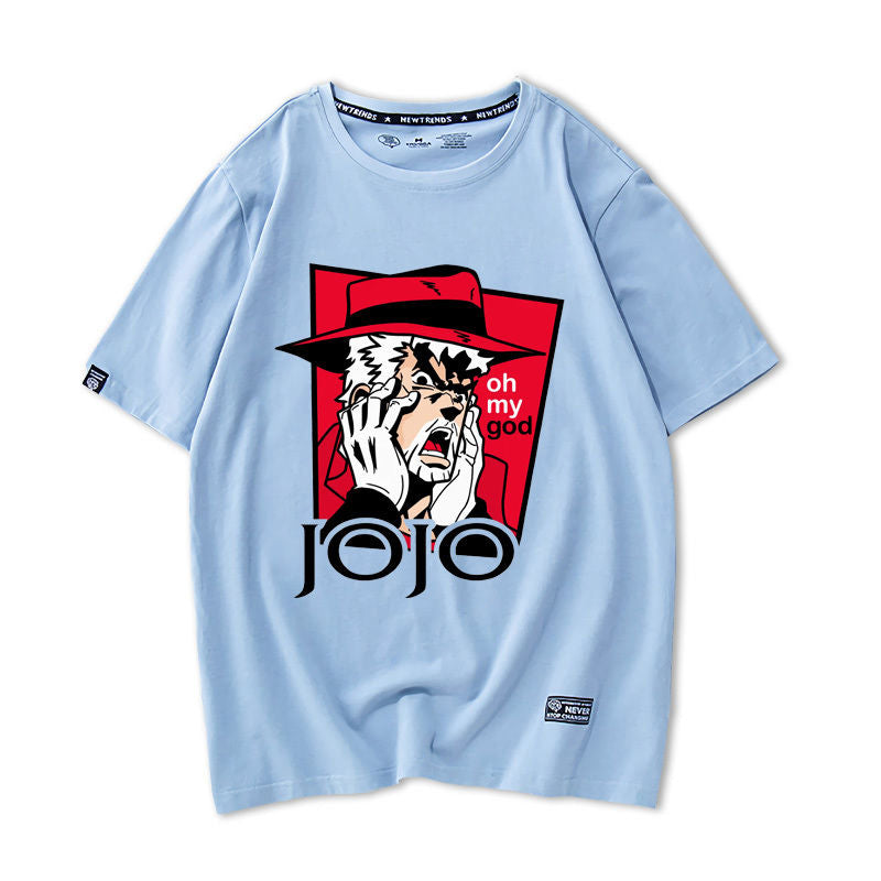 JOJOシリーズ トップス ジョセフ oh my god 驚き顔 半袖Ｔシャツ