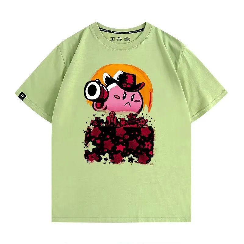 キャラクターシリーズ トップス レッドデッドリデンプションカービィ ‌ユニセックス 半袖Ｔシャツ