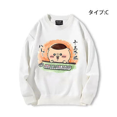 可愛いキャラ ゆるかわ トップス 麻雀対戦 ユニセックス 長袖 スウェット