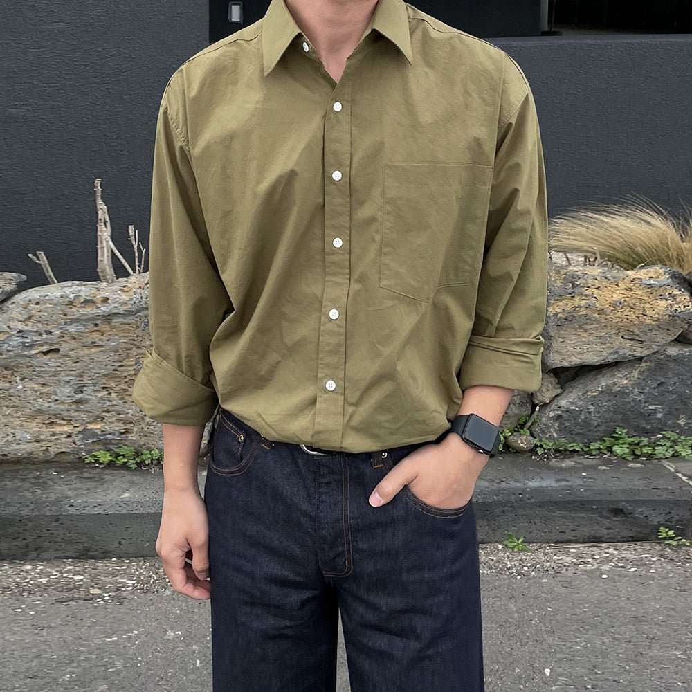 Casual long -sleeved shirt or1781