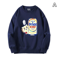 【薄手・裏起毛から選べる】可愛いキャラ ゆるかわ トップス ドリンク缶とキャラクタープリント ユニセックス 長袖 スウェット