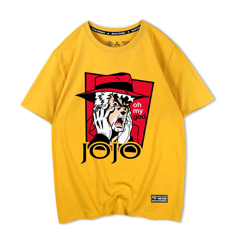 JOJOシリーズ トップス ジョセフ oh my god 驚き顔 半袖Ｔシャツ