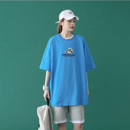 買わなきゃ損 シンプル プリント ラウンドネック 半袖 Ｔシャツ 大人カジュアル fashion ootd 夏コーデ ファッション coordinateコーディネート 夏服 カジュアルコーデ 今日のコーデ 大人コーデ レディース