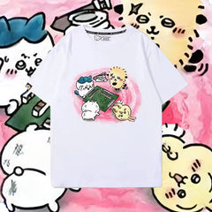 可愛いキャラ ゆるかわ トップス 麻雀対決 ユニセックス 半袖Ｔシャツ