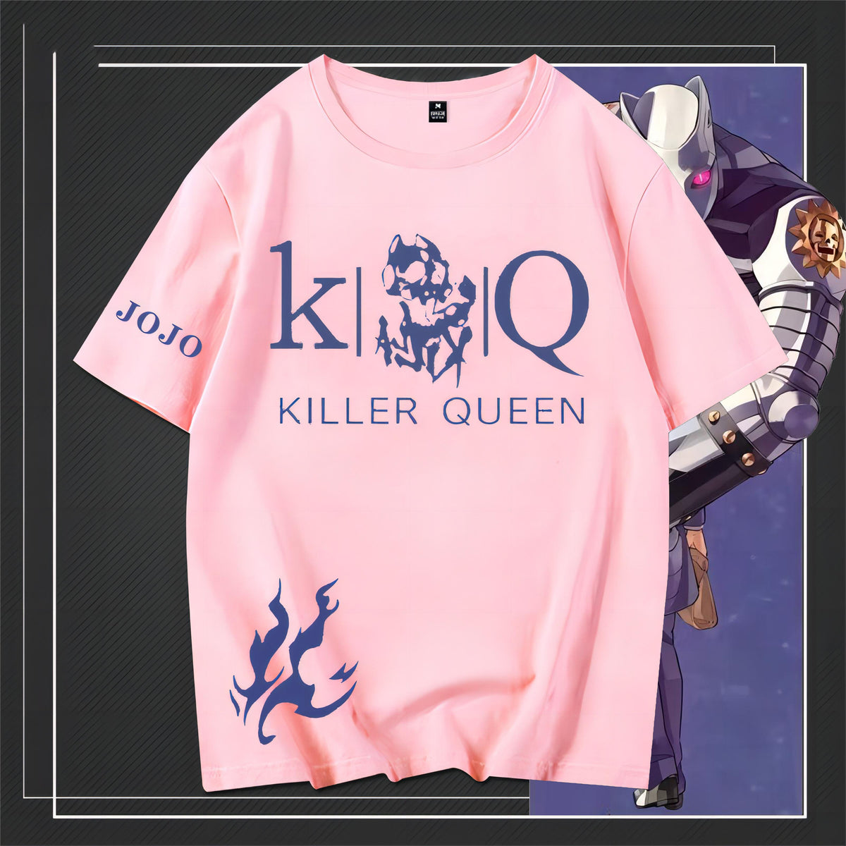 スタンド使い イラスト トップス  Killer Queen ユニセックス 半袖 Ｔシャツ