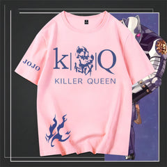 スタンド使い イラスト トップス  Killer Queen ユニセックス 半袖 Ｔシャツ