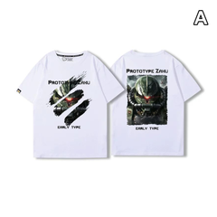 キャラクター トップス グリーンメカ グラフィックデザイン ユニセックス 半袖 Ｔシャツ