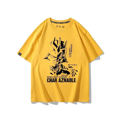 キャラクター トップス 赤い彗星 グラフィックデザイン ユニセックス 半袖 Ｔシャツ