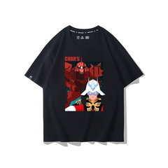 キャラクター トップス レトロポスター風 プリントデザイン ユニセックス 半袖 Ｔシャツ