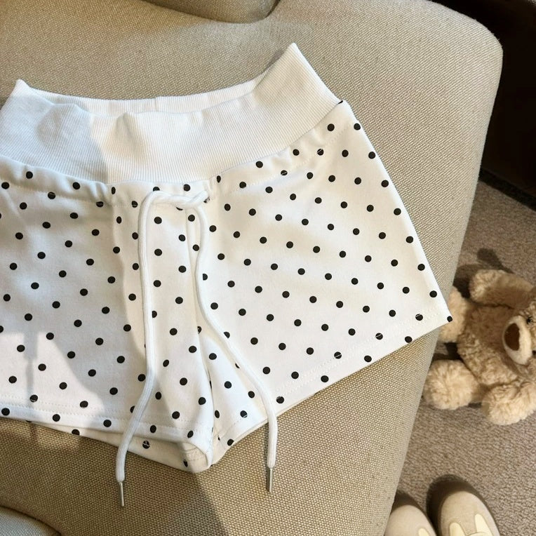 ポルカドットスウェットショートパンツ