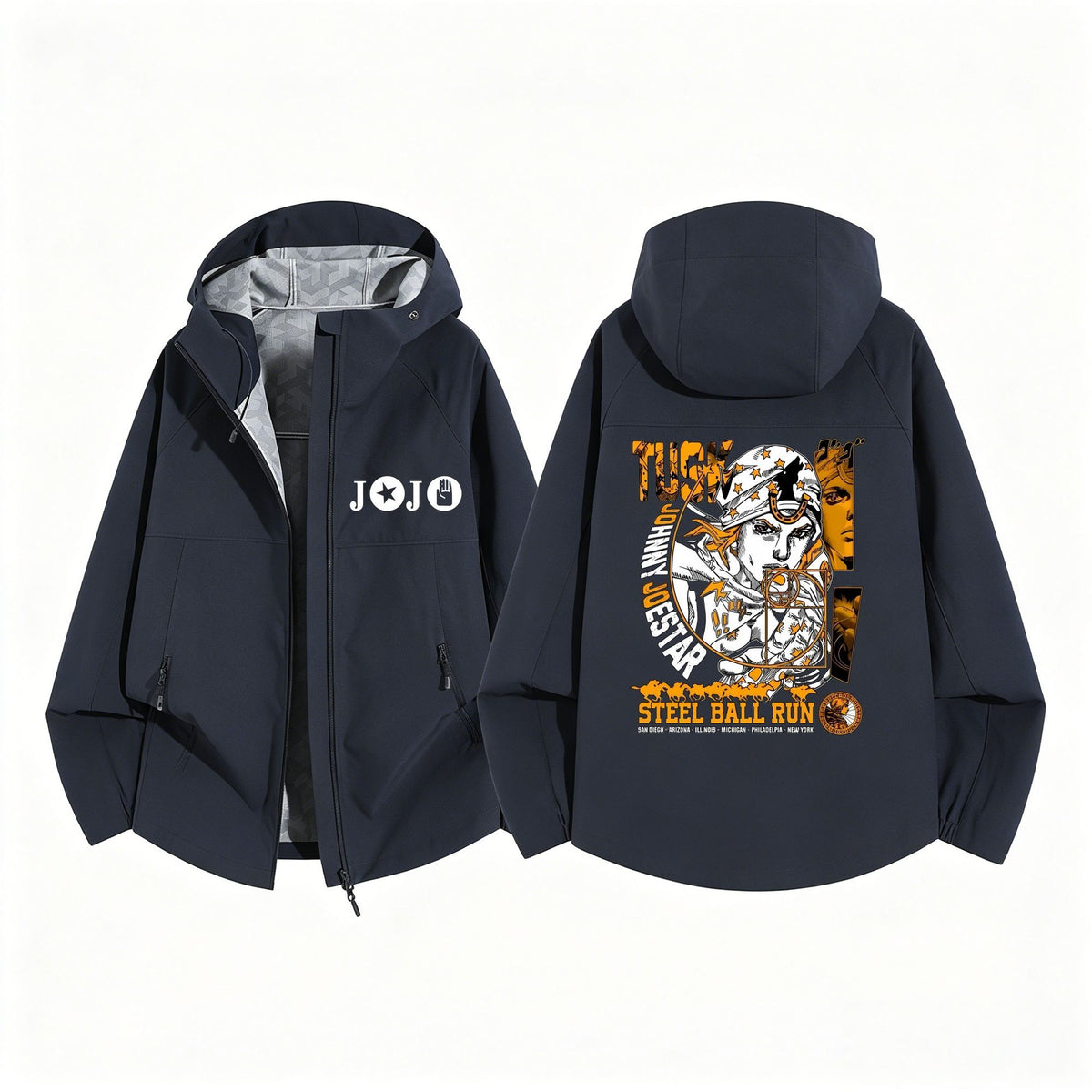 スタンド使い イラスト アウター JOHNNY メンズ 防風 防寒 ジャケット