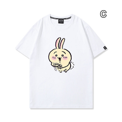 可愛いキャラ ゆるかわ トップス 複雑な気持ち ‌ユニセックス 半袖Ｔシャツ