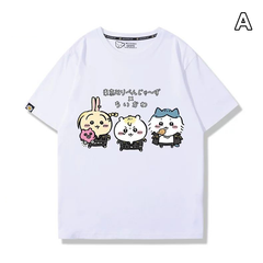 可愛いキャラ ゆるかわ トップス コスチュームシーン メッセージプリント ユニセックス 半袖Ｔシャツ