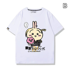 可愛いキャラ ゆるかわ トップス コスチュームシーン メッセージプリント ユニセックス 半袖Ｔシャツ