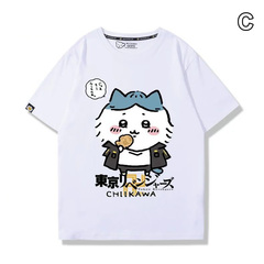 可愛いキャラ ゆるかわ トップス コスチュームシーン メッセージプリント ユニセックス 半袖Ｔシャツ