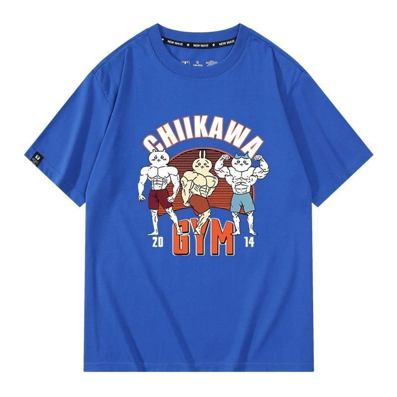 可愛いキャラ ゆるかわ トップス 筋肉兄貴 ユニセックス 半袖Tシャツ