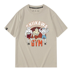可愛いキャラ ゆるかわ トップス 筋肉兄貴 ユニセックス 半袖Tシャツ