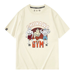 可愛いキャラ ゆるかわ トップス 筋肉兄貴 ユニセックス 半袖Tシャツ