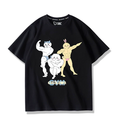 可愛いキャラ ゆるかわ トップス GYM 兄貴 ユニセックス 半袖Ｔシャツ