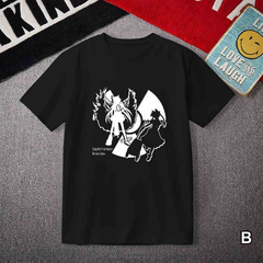 東方Project 二次創作 空＆リン モチーフ ユニセックス 半袖Tシャツ