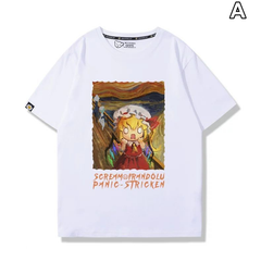東方Project 二次創作 フランドール・スカーレット モチーフ ユニセックス 半袖Tシャツ