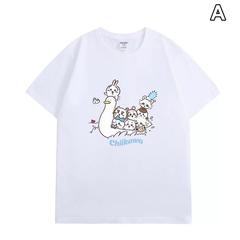可愛いキャラ ゆるかわ トップス 海辺モチーフのキャラクタープリント ユニセックス 半袖Ｔシャツ